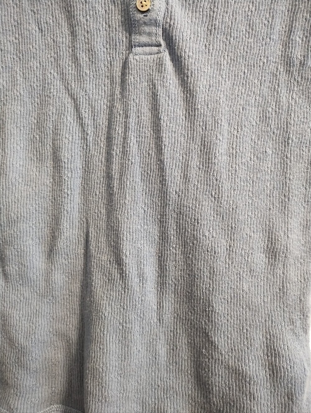 Abercrombie & Fitch Light Blue Long Sleeve Henley Top - Picture 6 of 11
